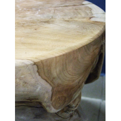 Stolik podręczny kawowy z kawałka korzenia drewno TEAK 40x40cm